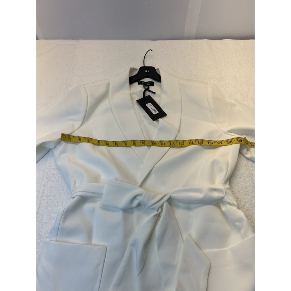 If Only Studio Wrap Jacket/Blazer Tuxedo Ivory Lined Women SZ 12 New w/Tags - Picture 8 of 8